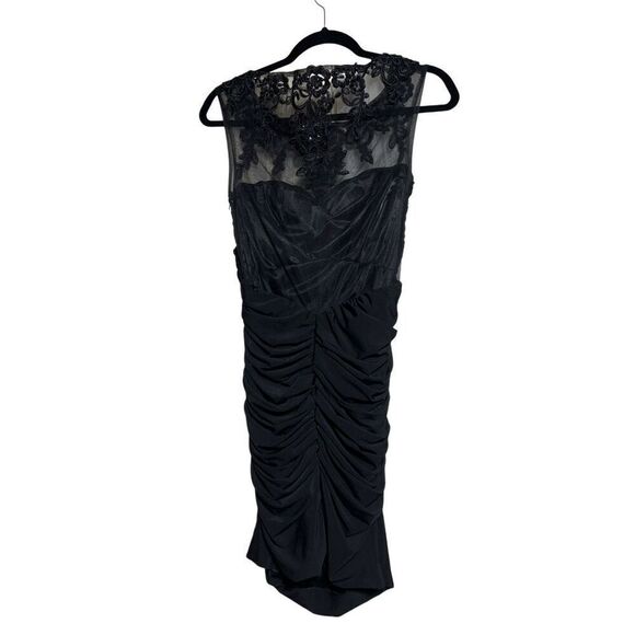 Alyce Designs Little Black Dress Cocktail After 5 Sexy Ruched Dress size XS - Picture 3 of 4